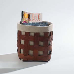 Canasto Multiusos de Cuero Reciclado