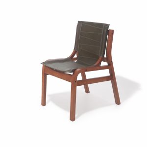 Alternative view of Silla Domo  / Cuero Oliva Madera Caramelo /juego de 6 unidades