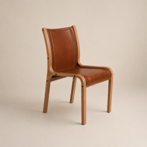 Silla San Marino nogal - cuero whisky